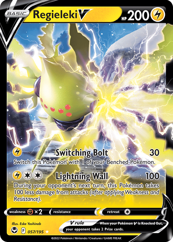 Regieleki V – Rare Holo V – Silver Tempest