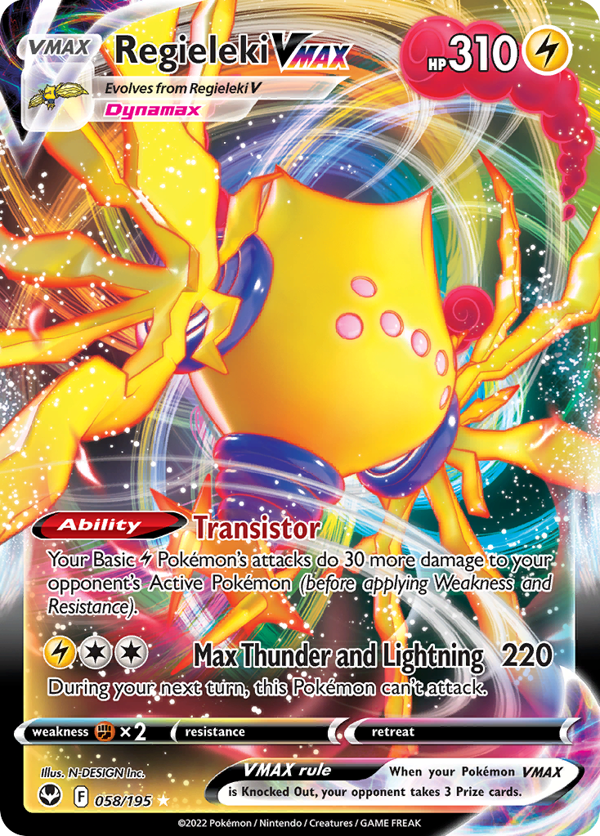 Regieleki VMAX – Rare Holo VMAX – Silver Tempest