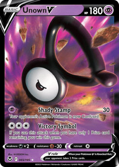 Unown V – Rare Holo V – Silver Tempest