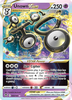 Unown VSTAR – Rare Holo VSTAR – Silver Tempest