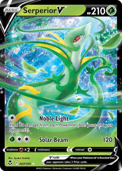 Serperior V – Rare Holo V – Silver Tempest