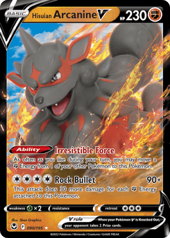 Hisuian Arcanine V – Rare Holo V – Silver Tempest