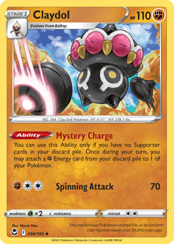 Claydol – Uncommon – Silver Tempest