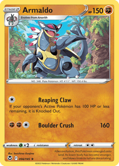 Armaldo – Rare – Silver Tempest