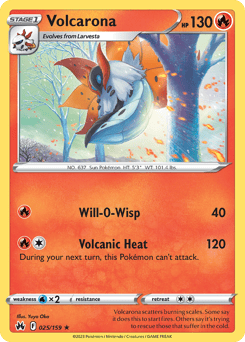 Volcarona – Rare – Crown Zenith