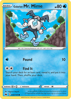 Galarian Mr. Mime – Common – Crown Zenith