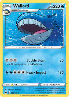 Wailord – Rare – Crown Zenith