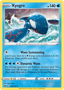 Kyogre – Rare Holo – Crown Zenith