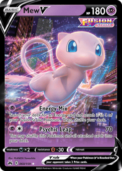Mew V – Rare Holo V – Crown Zenith
