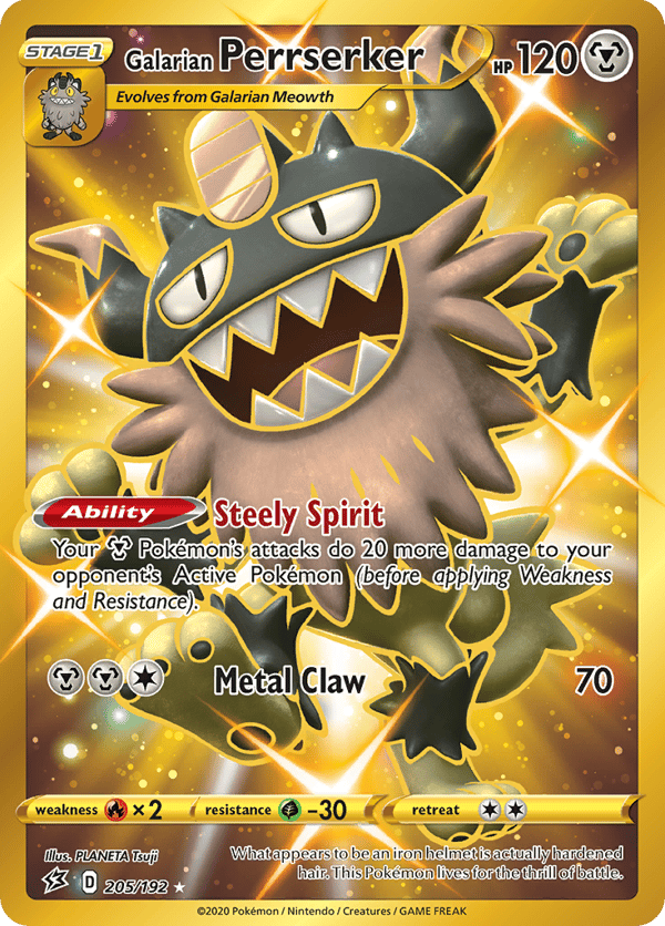 Galarian Perrserker – Rare Secret – Rebel Clash