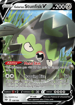 Galarian Stunfisk V – Rare Holo V