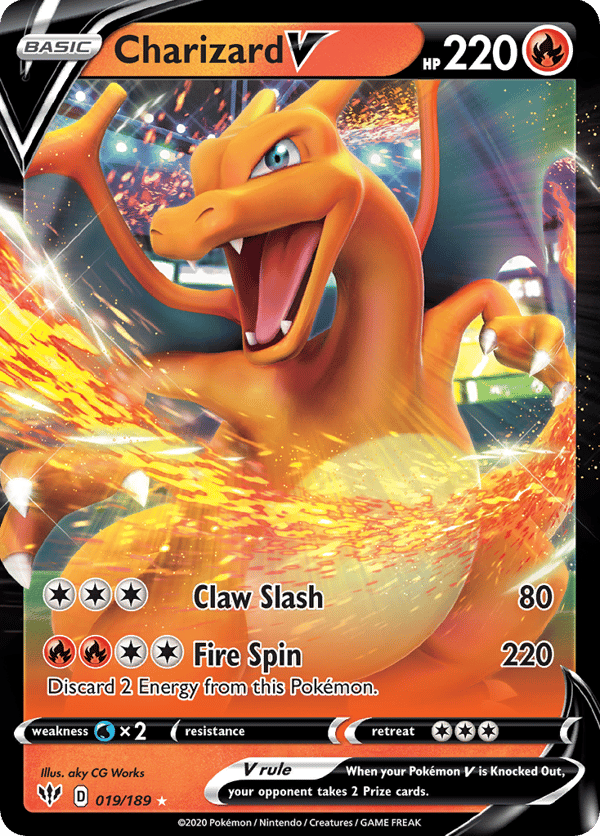 Charizard V – Rare Holo V – Darkness Ablaze