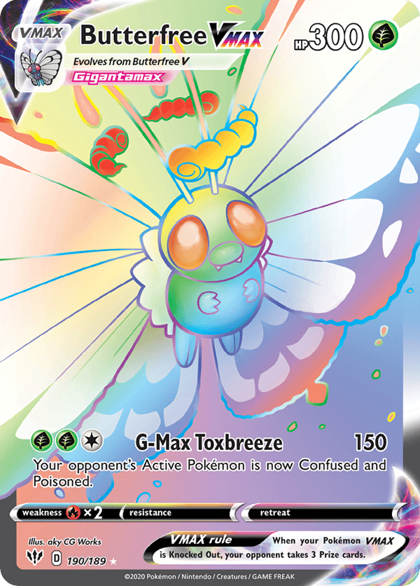 Butterfree VMAX – Rare Rainbow – Darkness Ablaze