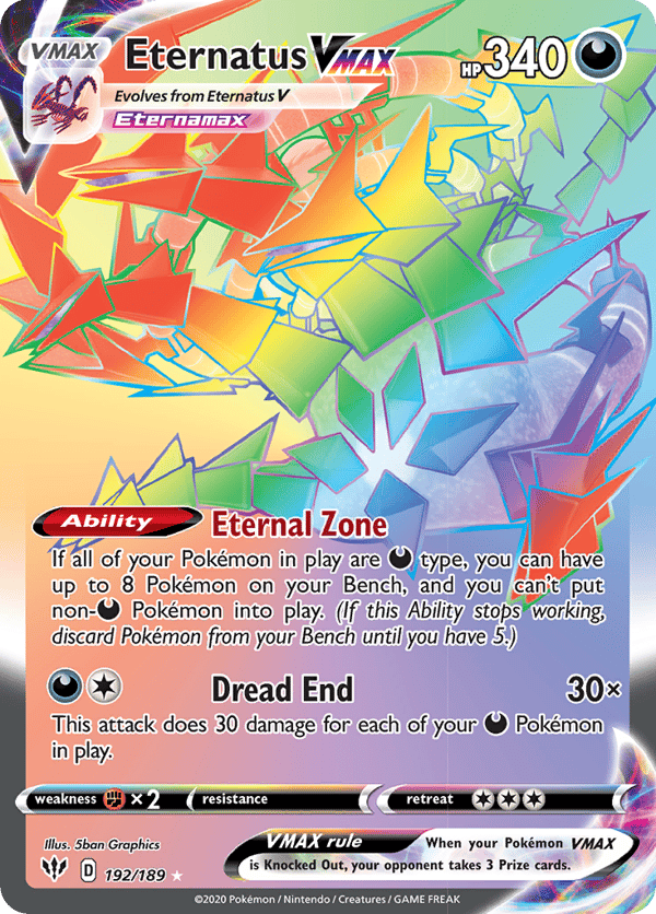 Eternatus VMAX – Rare Rainbow – Darkness Ablaze
