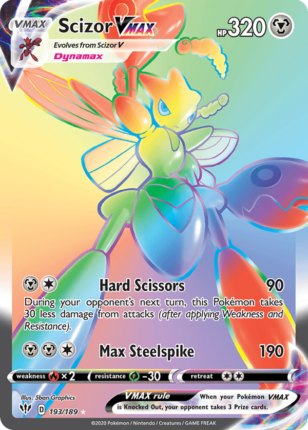 Scizor VMAX – Rare Rainbow – Darkness Ablaze