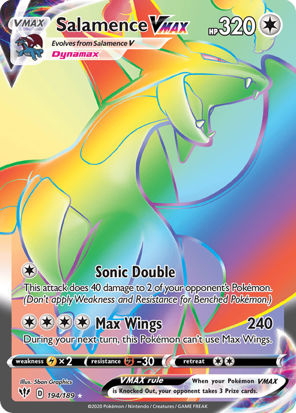 Salamence VMAX – Rare Rainbow – Darkness Ablaze