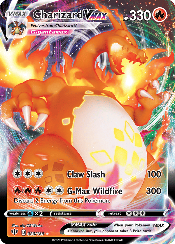 Charizard VMAX – Rare Holo VMAX – Darkness Ablaze