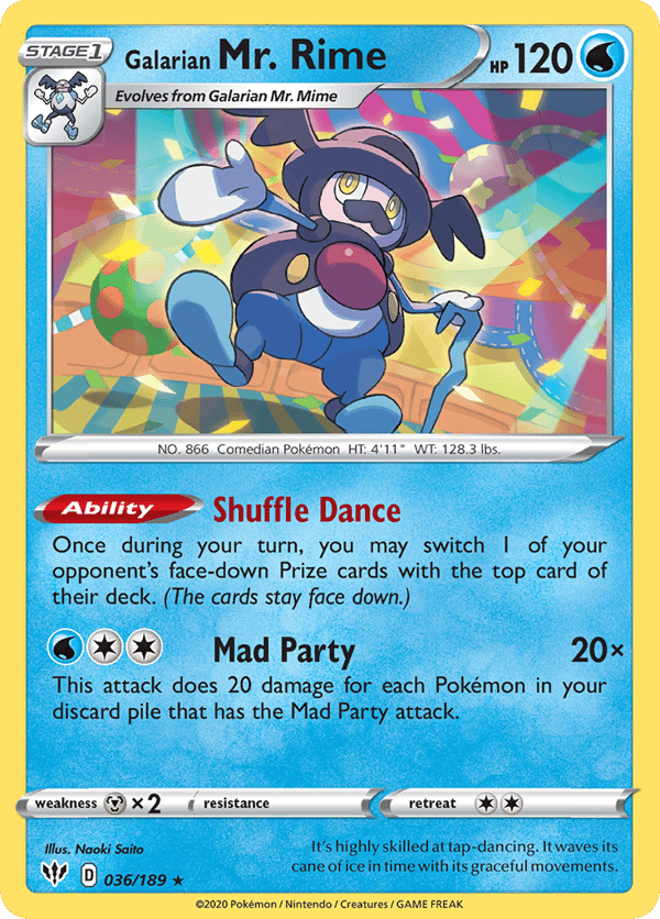 Galarian Mr. Rime – Rare – Darkness Ablaze