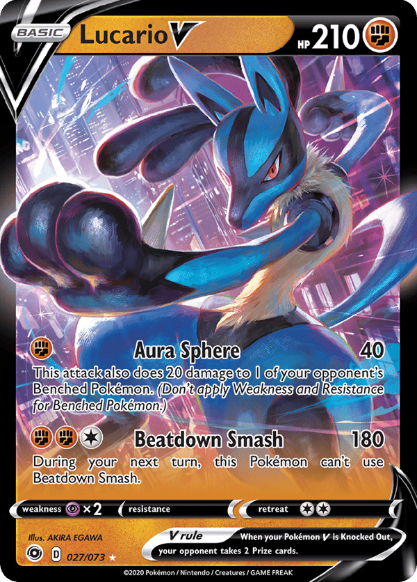Lucario V – Rare Holo V – Champion's Path