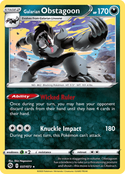Galarian Obstagoon – Rare Holo