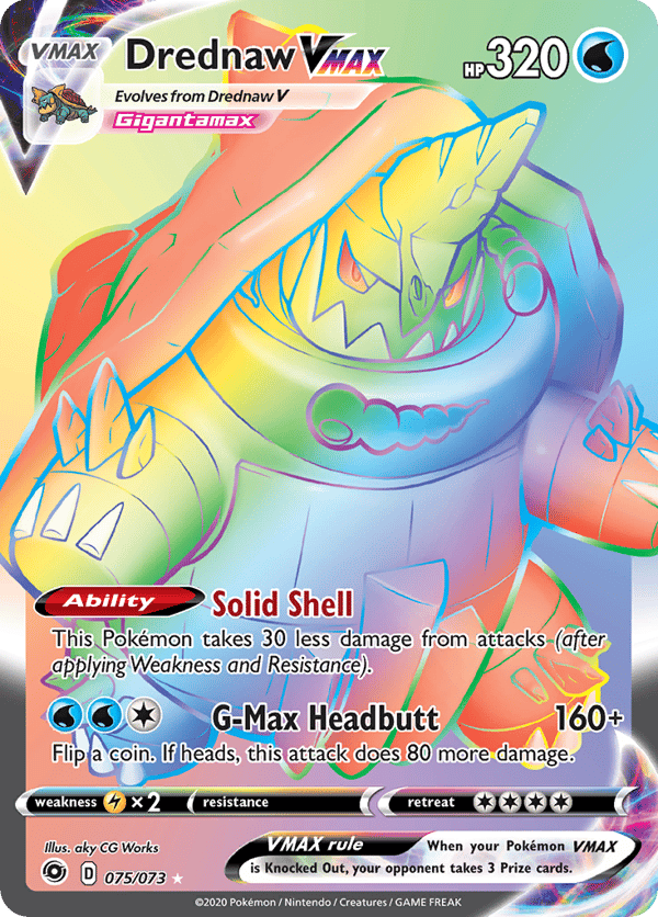 Drednaw VMAX – Rare Rainbow – Champion's Path