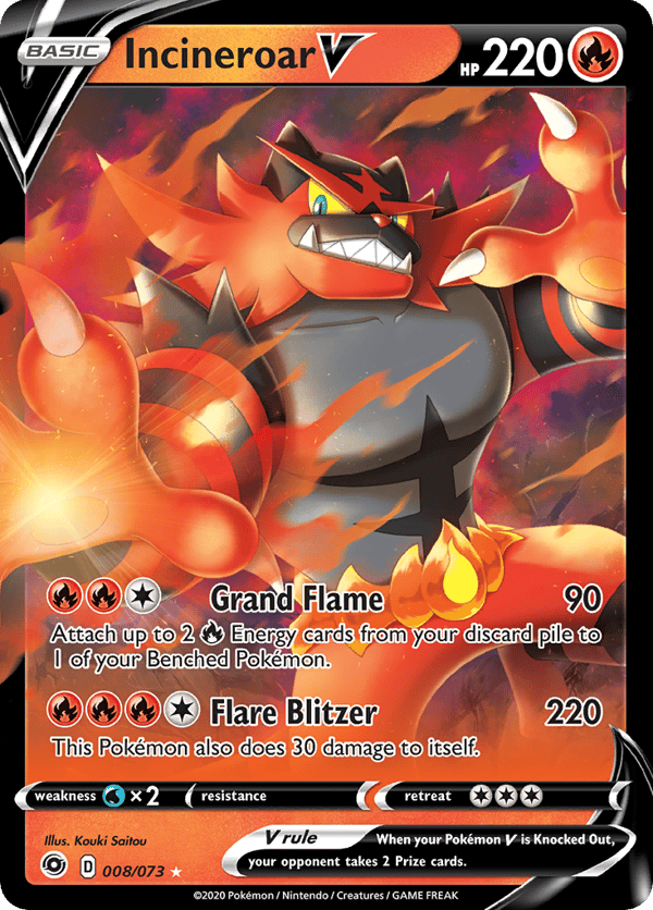 Incineroar V – Rare Holo V – Champion's Path