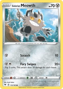 Galarian Meowth – Common – Vivid Voltage