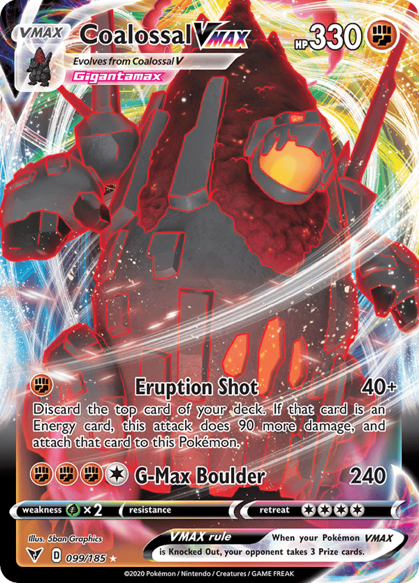 Coalossal VMAX – Rare Holo VMAX – Vivid Voltage