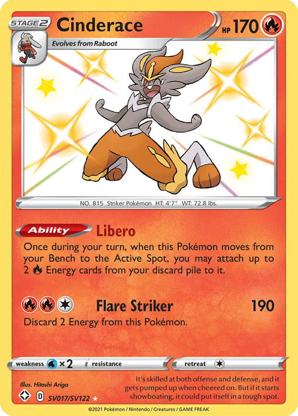 Cinderace – Shining Fates Shiny Vault