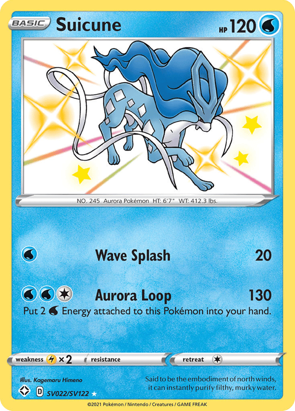Suicune – Rare Shiny – Shining Fates Shiny Vault