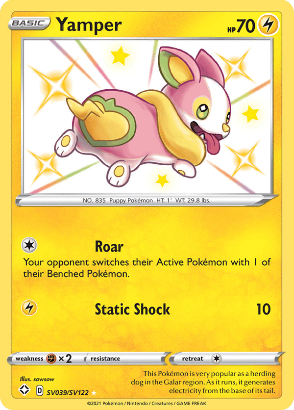 Yamper – Rare Shiny – Shining Fates Shiny Vault