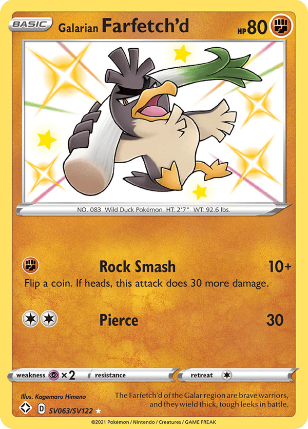 Galarian Farfetch'd – Shining Fates Shiny Vault