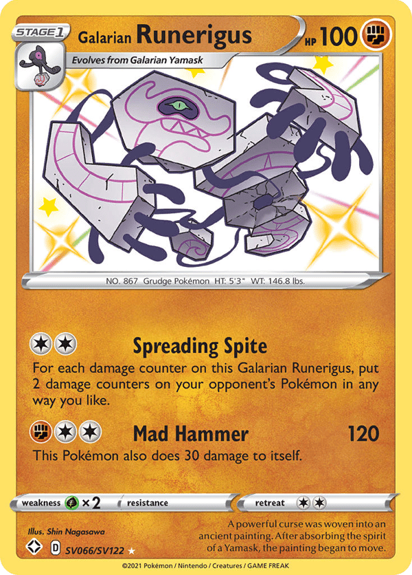 Galarian Runerigus – Shining Fates Shiny Vault