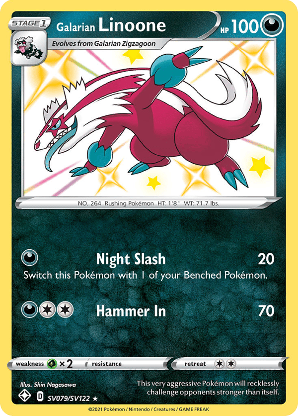 Galarian Linoone – Shining Fates Shiny Vault