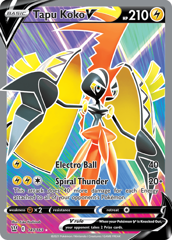 Tapu Koko V – Rare Ultra – Battle Styles