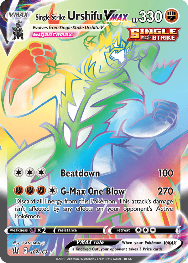 Single Strike Urshifu VMAX – Rare Rainbow – Battle Styles
