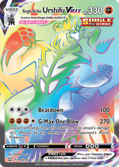 Single Strike Urshifu VMAX – Rare Rainbow
