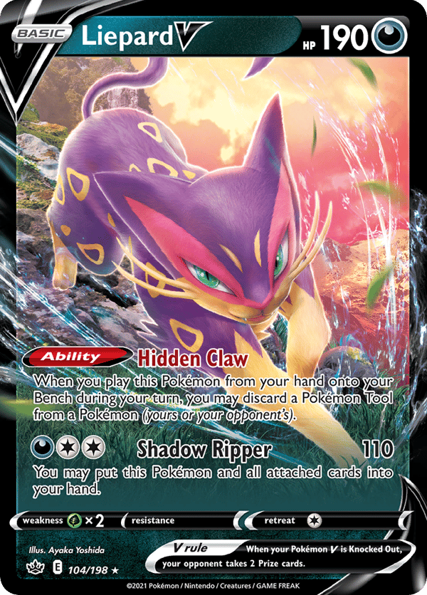 Liepard V – Rare Holo V – Chilling Reign