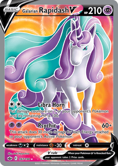 Galarian Rapidash V – Rare Ultra – Chilling Reign