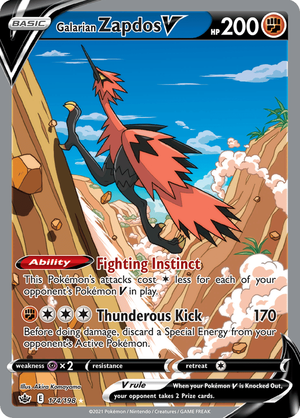 Galarian Zapdos V – Rare Ultra – Chilling Reign