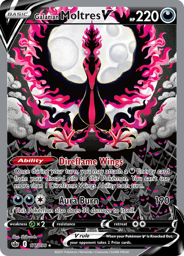 Galarian Moltres V – Rare Ultra – Chilling Reign