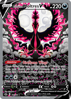 Galarian Moltres V – Rare Ultra – Chilling Reign