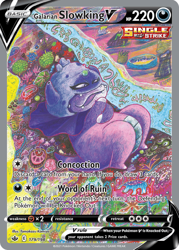 Galarian Slowking V – Rare Ultra – Chilling Reign