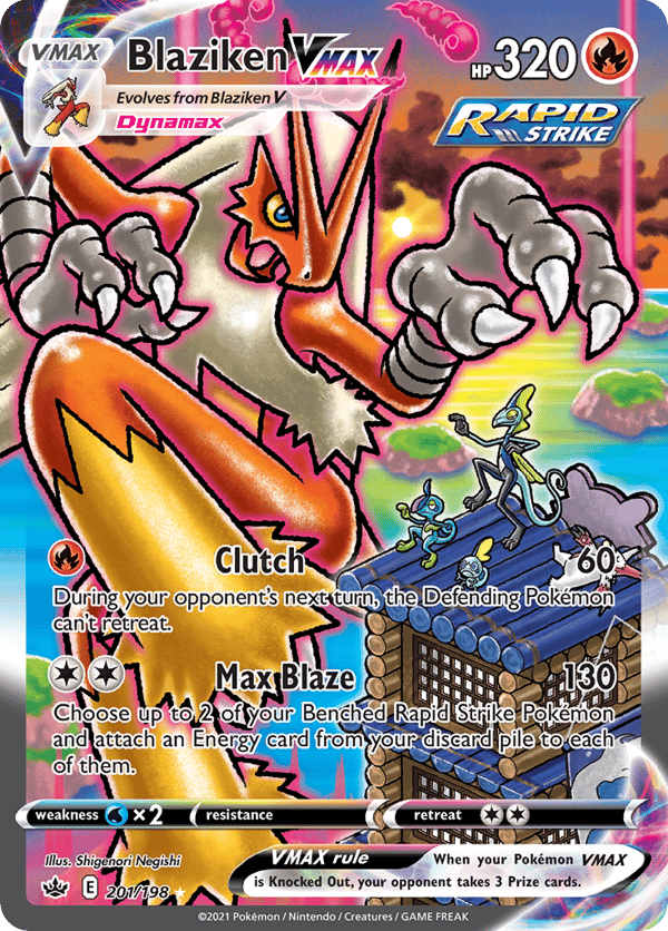 Blaziken VMAX – Rare Rainbow – Chilling Reign