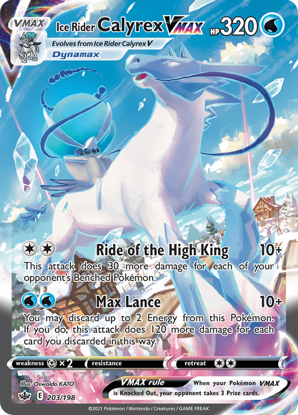 Ice Rider Calyrex VMAX – Rare Rainbow – Chilling Reign