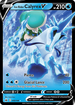 Ice Rider Calyrex V – Rare Holo V