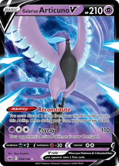 Galarian Articuno V – Rare Holo V – Chilling Reign