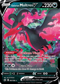 Galarian Moltres V – Rare Holo V – Chilling Reign