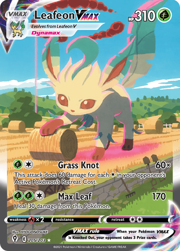 Leafeon VMAX – Rare Rainbow – Evolving Skies