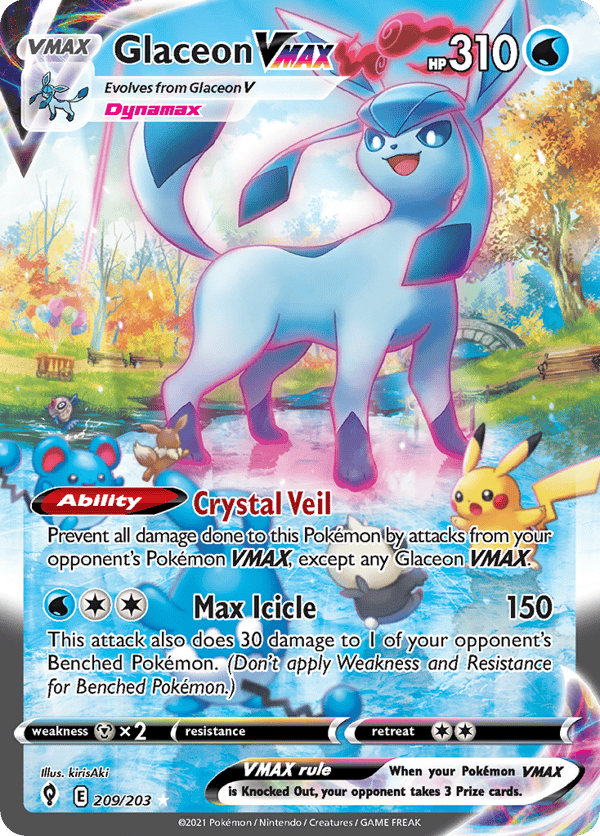 Glaceon VMAX – Rare Rainbow – Evolving Skies